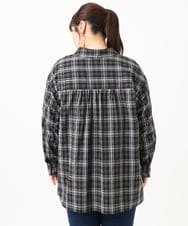 OLBKD14099 eur3(エウルキューブ) 【大きいサイズ】ドロップショルダーシャツ ブラック