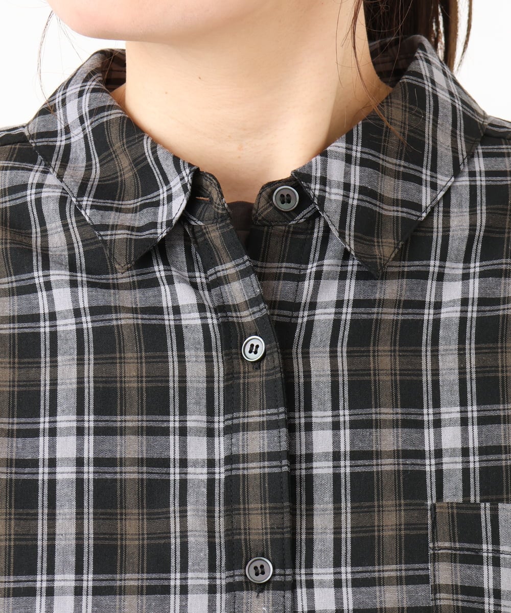 OLBKD14099 eur3(エウルキューブ) 【大きいサイズ】ドロップショルダーシャツ ブラック