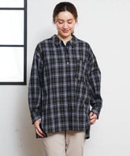 OLBKD14099 eur3(エウルキューブ) 【大きいサイズ】ドロップショルダーシャツ ブラック