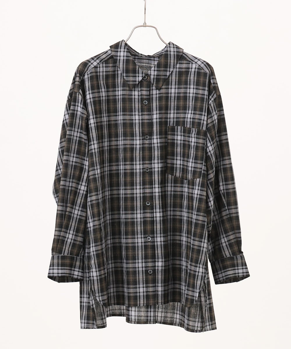OLBKD14099 eur3(エウルキューブ) 【大きいサイズ】ドロップショルダーシャツ ブラック