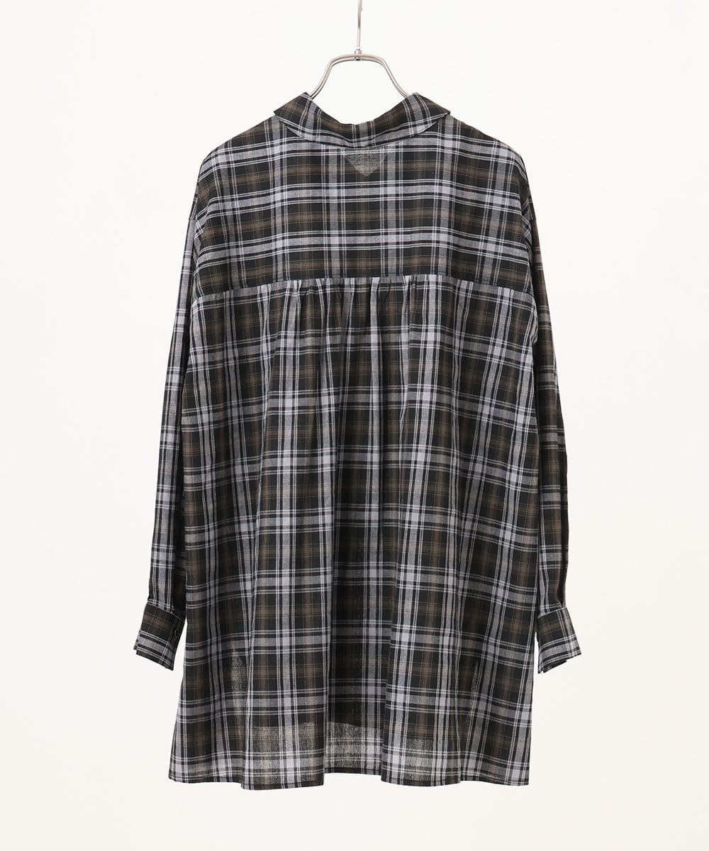 OLBKD14099 eur3(エウルキューブ) 【大きいサイズ】ドロップショルダーシャツ ブラック