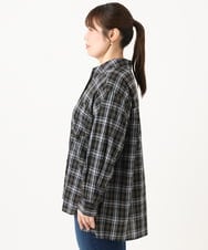 OLBKD14099 eur3(エウルキューブ) 【大きいサイズ】ドロップショルダーシャツ ブラック