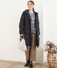 OLBKD15089 eur3(エウルキューブ) 【大きいサイズ/2way】千鳥チェックブラウス ブラック