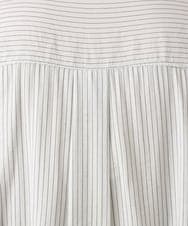 OLBKD16099 eur3(エウルキューブ) 【大きいサイズ】ストライプティアードシャツ グレージュ