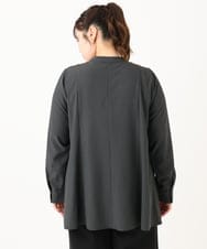 OLBLA12099 eur3(エウルキューブ) 【WEB先行販売】【大きいサイズ】バンドカラーブラウス ダークグレー(93)