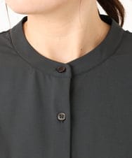 OLBLA12099 eur3(エウルキューブ) 【WEB先行販売】【大きいサイズ】バンドカラーブラウス ダークグレー(93)