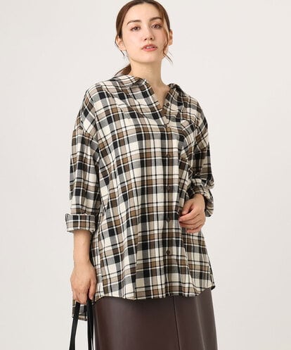 OLBLA13099  【WEB先行販売】【大きいサイズ】チェック柄ネルシャツ
