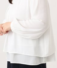 OLBLD12089 eur3(エウルキューブ) 【WEB先行販売】【大きいサイズ/11号サイズあり】2wayチェーンブレードブラウス ホワイト