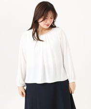 OLBLD12089 eur3(エウルキューブ) 【WEB先行販売】【大きいサイズ/11号サイズあり】2wayチェーンブレードブラウス ホワイト