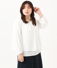 OLBLD12089 eur3(エウルキューブ) 【WEB先行販売】【大きいサイズ/11号サイズあり】2wayチェーンブレードブラウス ホワイト