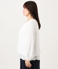 OLBLD12089 eur3(エウルキューブ) 【WEB先行販売】【大きいサイズ/11号サイズあり】2wayチェーンブレードブラウス ホワイト