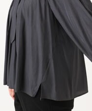 OLBLD13099 eur3(エウルキューブ) 【大きいサイズ】フリルリボンブラウス ダークグレー