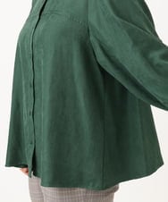 OLBLD15099 eur3(エウルキューブ) 【WEB先行販売】【大きいサイズ】コーデュロイフレアシルエットブラウス グリーン