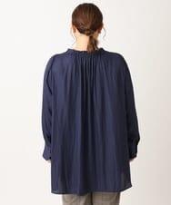 OLBLS08089 eur3(エウルキューブ) 【大きいサイズ/11号サイズあり】タックギャザーブラウス ブルー(55)