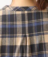 OLBLS12099 eur3(エウルキューブ) 【大きいサイズ/11号サイズあり】バンドカラーチェックネルシャツ ブルー(55)