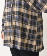 OLBLS12099 eur3(エウルキューブ) 【大きいサイズ/11号サイズあり】バンドカラーチェックネルシャツ ブルー(55)