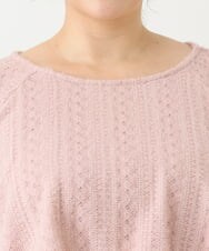 OLBLV14099 eur3(エウルキューブ) 【雑誌掲載】【大きいサイズ】レーシーティアードトップス ライトピンク(01)