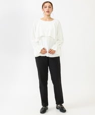 OLBLV14099 eur3(エウルキューブ) 【雑誌掲載】【大きいサイズ】レーシーティアードトップス ホワイト(90)