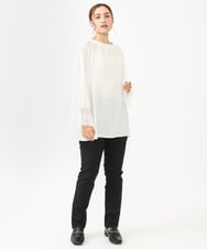 OLBLV16089 eur3(エウルキューブ) 【雑誌掲載】【大きいサイズ】レースコンビブラウス ホワイト(90)