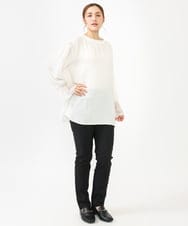 OLBLV16089 eur3(エウルキューブ) 【雑誌掲載】【大きいサイズ】レースコンビブラウス ホワイト(90)