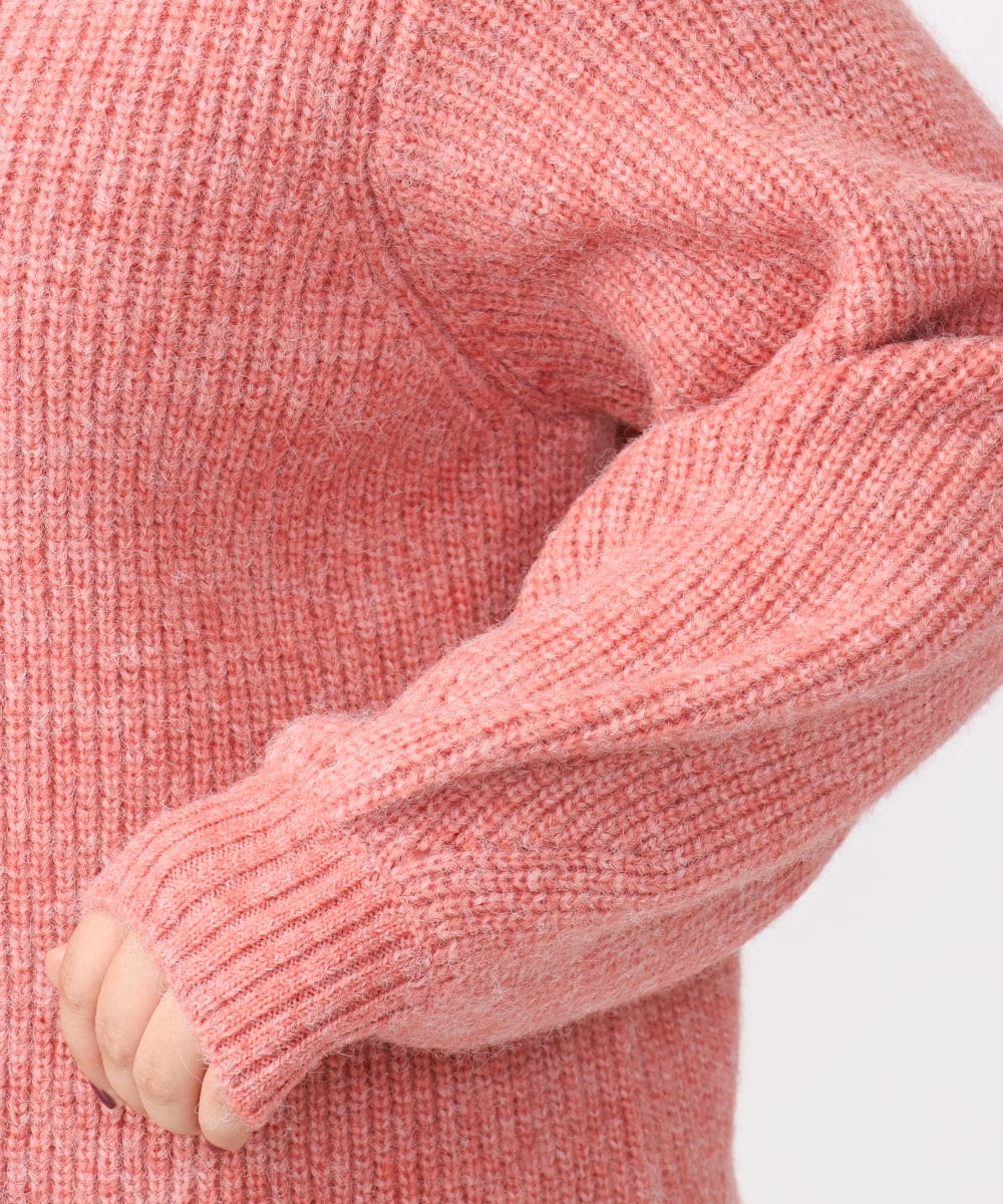 OLCAA03089 eur3(エウルキューブ) 【大きいサイズ】ミックスヤーンカーディガン ピンク(03)