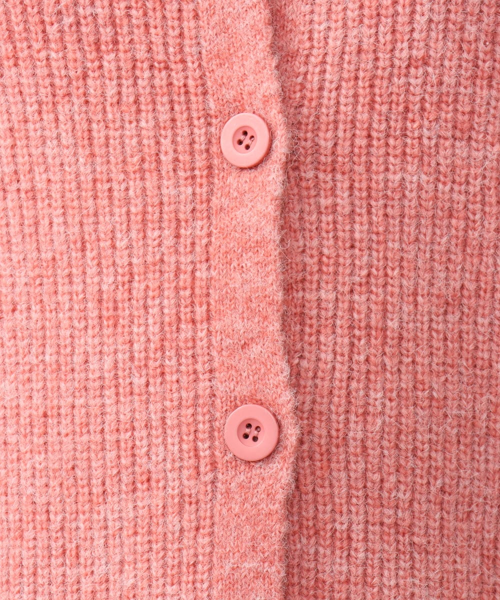 OLCAA03089 eur3(エウルキューブ) 【大きいサイズ】ミックスヤーンカーディガン ピンク(03)