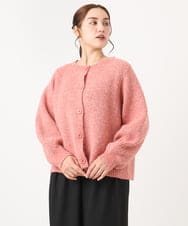OLCAA03089 eur3(エウルキューブ) 【大きいサイズ】ミックスヤーンカーディガン ピンク(03)