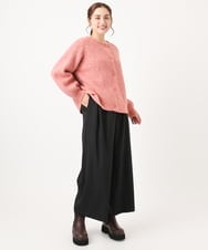 OLCAA03089 eur3(エウルキューブ) 【大きいサイズ】ミックスヤーンカーディガン ピンク(03)
