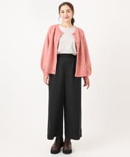 OLCAA03089 eur3(エウルキューブ) 【大きいサイズ】ミックスヤーンカーディガン ピンク(03)