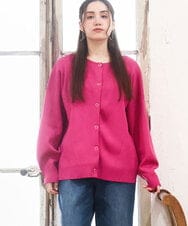 OLCAD10099 eur3(エウルキューブ) 【WEB先行販売】【大きいサイズ】2WAYカーディガン ピンク(03)