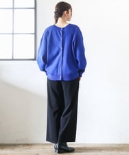 OLCAD10099 eur3(エウルキューブ) 【WEB先行販売】【大きいサイズ】2WAYカーディガン ブルー(55)