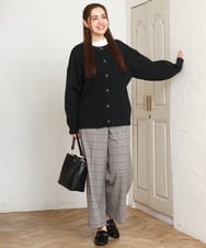 OLCAD10099 eur3(エウルキューブ) 【WEB先行販売】【大きいサイズ】2WAYカーディガン ブラック(94)