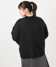 OLCAD10099 eur3(エウルキューブ) 【WEB先行販売】【大きいサイズ】2WAYカーディガン ブラック(94)