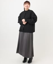 OLCAD10099 eur3(エウルキューブ) 【WEB先行販売】【大きいサイズ】2WAYカーディガン ブラック(94)