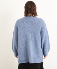 OLCAS03090 eur3(エウルキューブ) 【大きいサイズ】ミックスヤーンローゲージカーディガン ブルー(55)