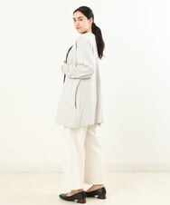OLCAS18080 eur3(エウルキューブ) 【大きいサイズ】Vネックロングカーディガン ライトグレー(91)