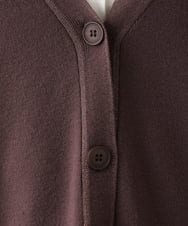 OLCAV10089 eur3(エウルキューブ) 【大きいサイズ/洗える】Vネックもちもちカーディガン ダークブラウン(87)