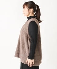 OLCAV17089 eur3(エウルキューブ) 【大きいサイズ】2WAYフェザーベスト モカ(84)