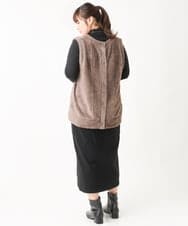 OLCAV17089 eur3(エウルキューブ) 【大きいサイズ】2WAYフェザーベスト モカ(84)