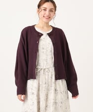 OLCBA08099 eur3(エウルキューブ) 【大きいサイズ】2WAYカーディガン ワイン(77)