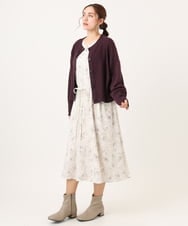 OLCBA08099 eur3(エウルキューブ) 【大きいサイズ】2WAYカーディガン ワイン(77)