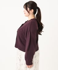 OLCBA08099 eur3(エウルキューブ) 【大きいサイズ】2WAYカーディガン ワイン(77)