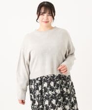 OLCBA08099 eur3(エウルキューブ) 【大きいサイズ】2WAYカーディガン ライトグレー(91)
