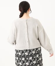 OLCBA08099 eur3(エウルキューブ) 【大きいサイズ】2WAYカーディガン ライトグレー(91)