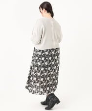 OLCBA08099 eur3(エウルキューブ) 【大きいサイズ】2WAYカーディガン ライトグレー(91)