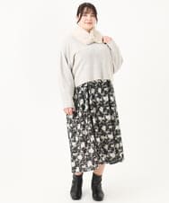 OLCBA08099 eur3(エウルキューブ) 【大きいサイズ】2WAYカーディガン ライトグレー(91)