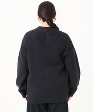OLCBA90159 eur3(エウルキューブ) 【大きいサイズ/WEB限定】ニットブルゾン ネイビー(57)