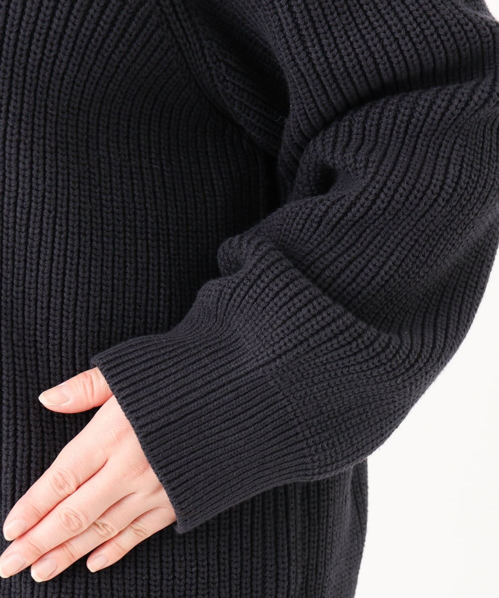 OLCBA90159 eur3(エウルキューブ) 【大きいサイズ/WEB限定】ニットブルゾン ネイビー(57)