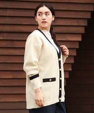 OLCBS21090 eur3(エウルキューブ) 【大きいサイズ】アイビーカーディガン アイボリー(80)