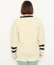 OLCBS21090 eur3(エウルキューブ) 【大きいサイズ】アイビーカーディガン アイボリー(80)